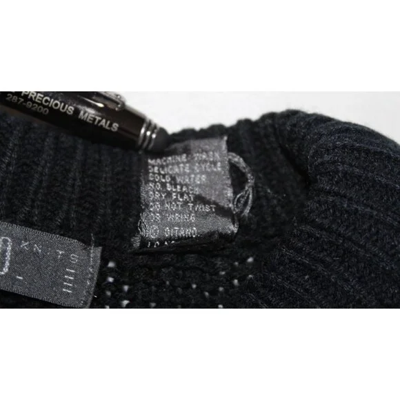 Vintage Native American Big Chief Head Crewneck Sweater Size M Chunky Knit Patch - Picture 6 of 7